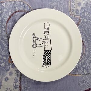 Wedgwood Grand Gourmet Chef Plate 9.75” Bone China Vintage Pepper Mill Design